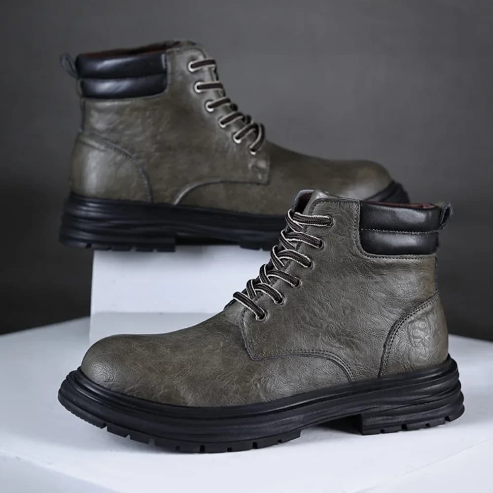 Men's Boots Trend Derby Shoes Men's Thick Soled Knight Boots Men Ankle Boots High Top Shoes Mens Moto Shoes Botas Hombre