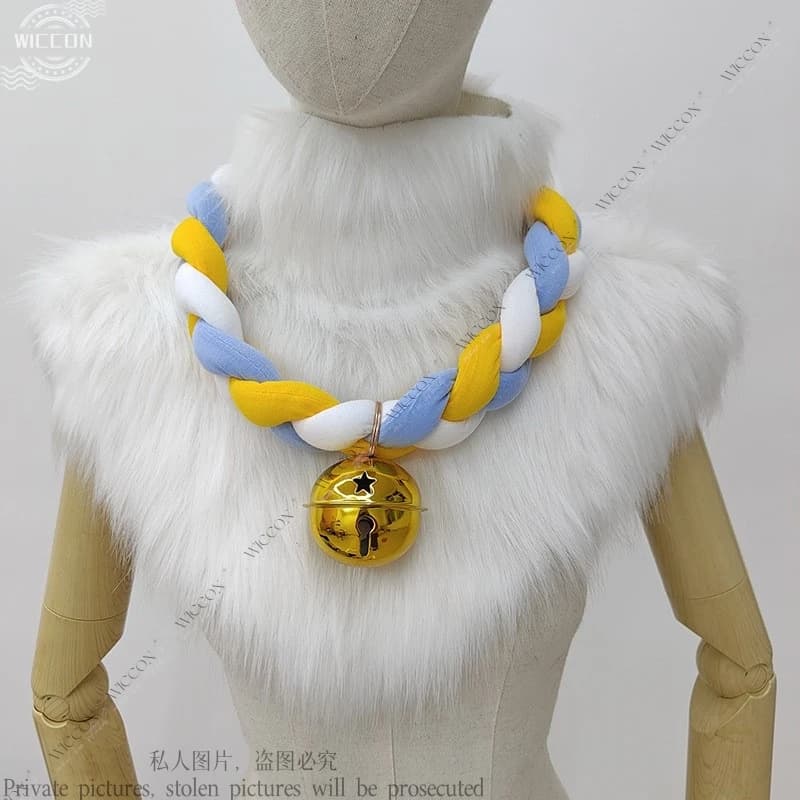Triple Plait Bell Collar Fursuit Kigurumi Furry Suit Kig Woman Man Comic-Con Character Masquerade Role Play Unisex Party Gift