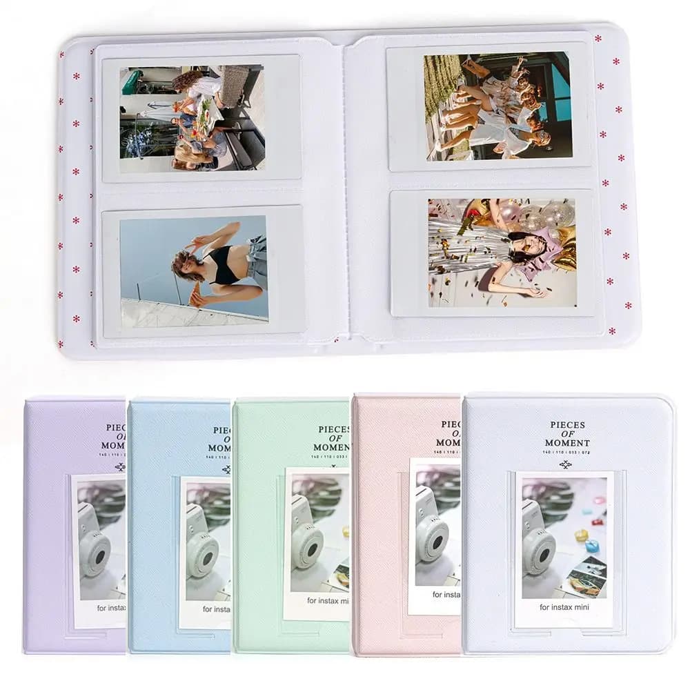 1PC 64 Pockets Photo Album Inch Pictures Storage Case Stamps Tickets Cards Organizer For Fujifilm Instax Mini 12/11/9