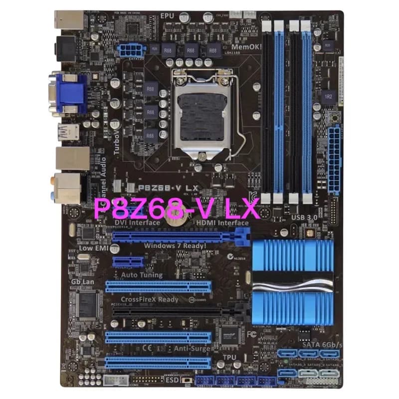 Suitable For ASUS P8Z68-V LX Desktop Motherboard 32GB LGA 1155 DDR3 ATX Z68 Mainboard 100% Tested OK Fully Work