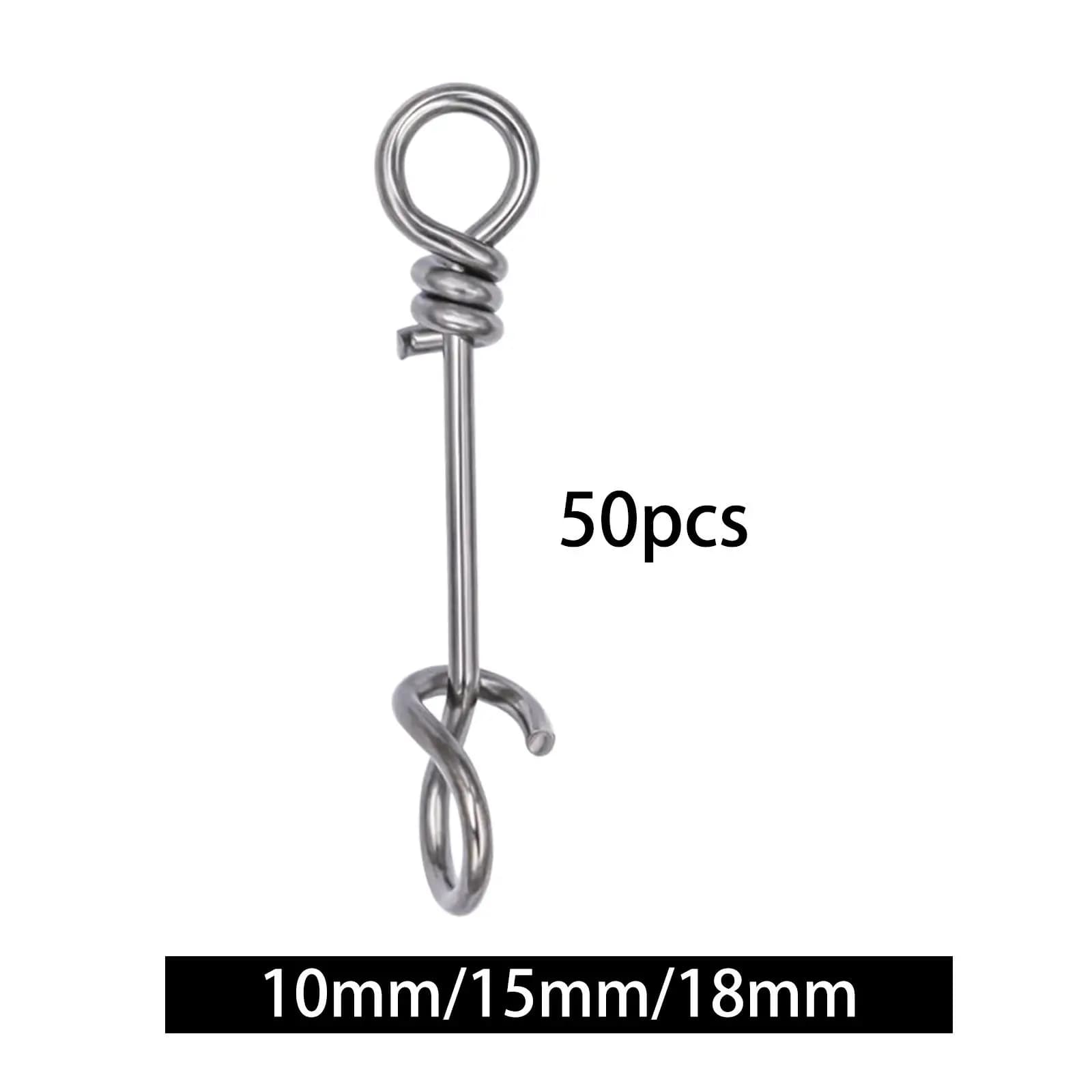 50x Fishing Snaps Tackle Freshwater Saltwater Stainless Steel Quick Change