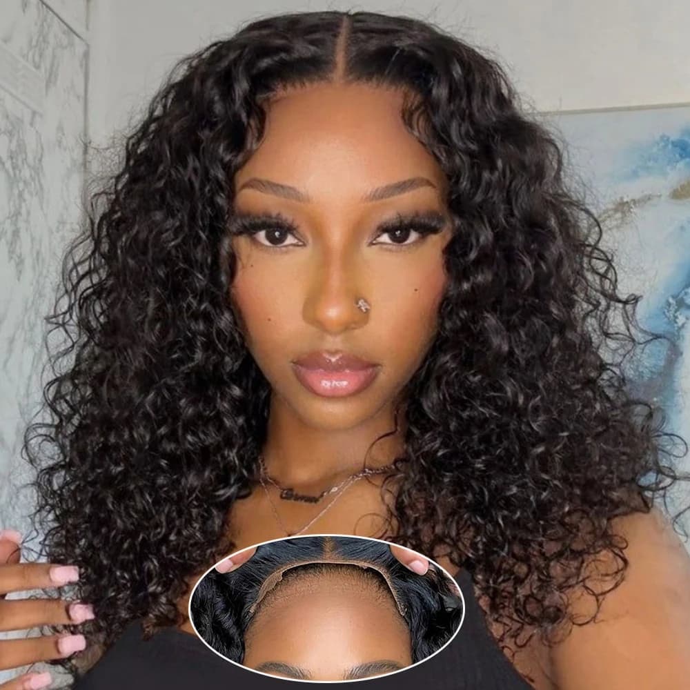 Deep Wave Short Bob Glueless Wigs 13x4 Lace Front Human Hair Curly 13x6 Lace Frontal Human Hair Wigs Brazilian Ready To Wear 180