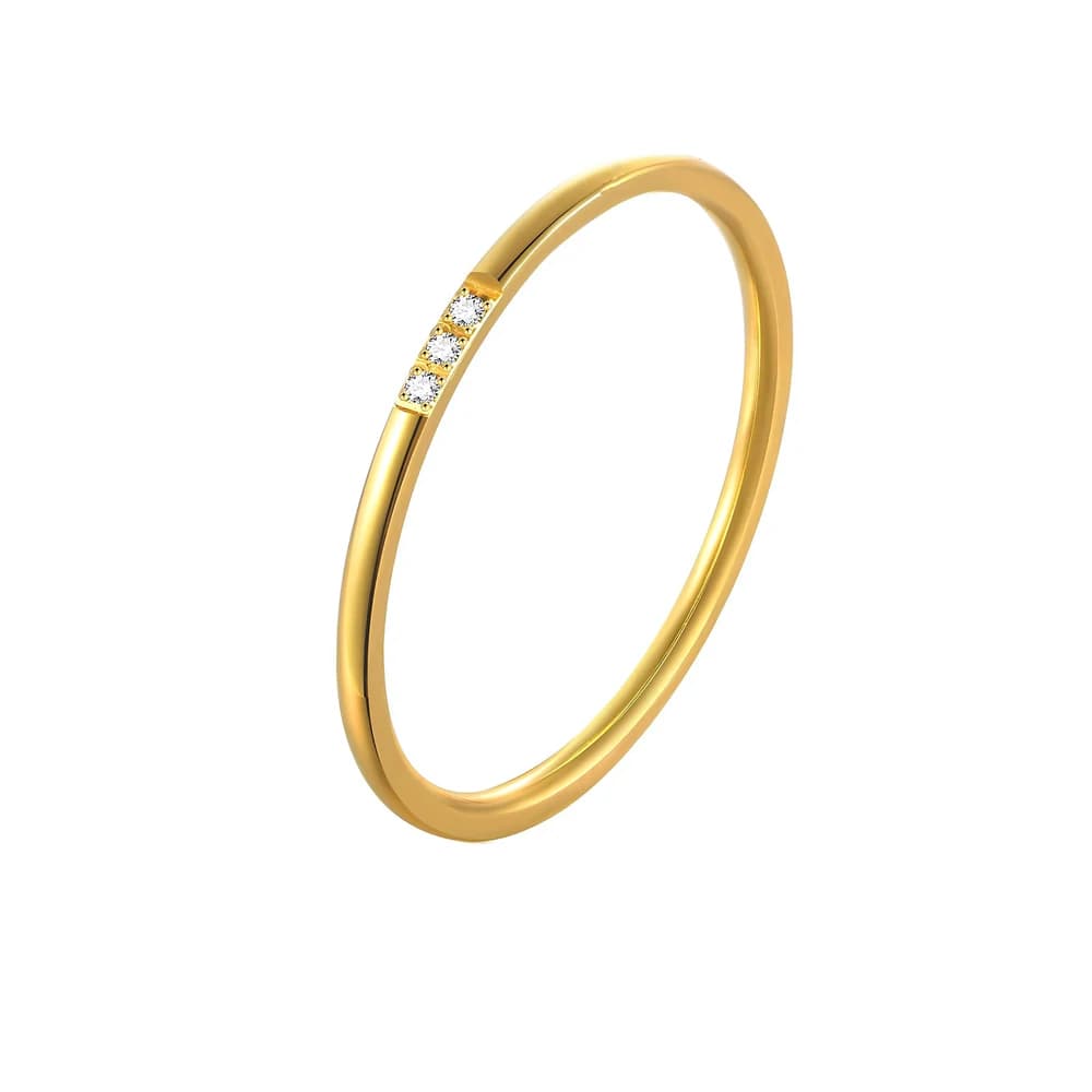 New Trendy AAA+ Cubic Zirconia Finger Rings For Women Wholesale Fashion Stainless Steel Bulk Jewelry Punk Accessories 2025