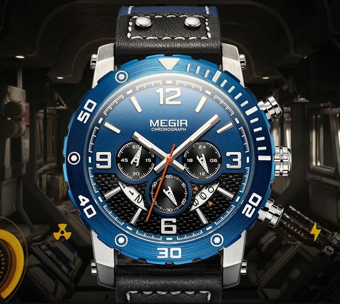 Men's Watch Fashion Business Leisure Watch Multi Functional Sports Timing Night Light Waterproof Quartz Watch