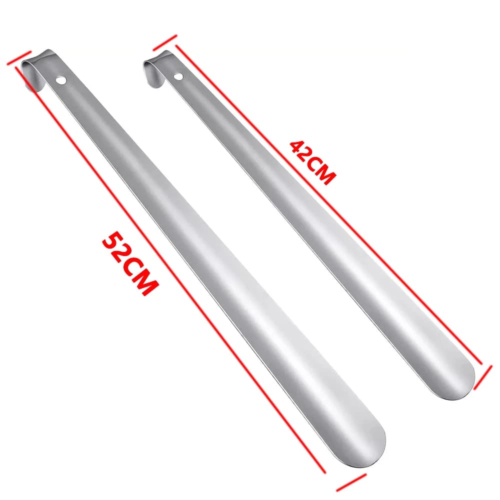 Professional Shoehorn 42/52cm Stainless Steel Shoe Horns Easy Handle Metal Shoe Extractor Lazy Shoe Helper Shoe Accessories