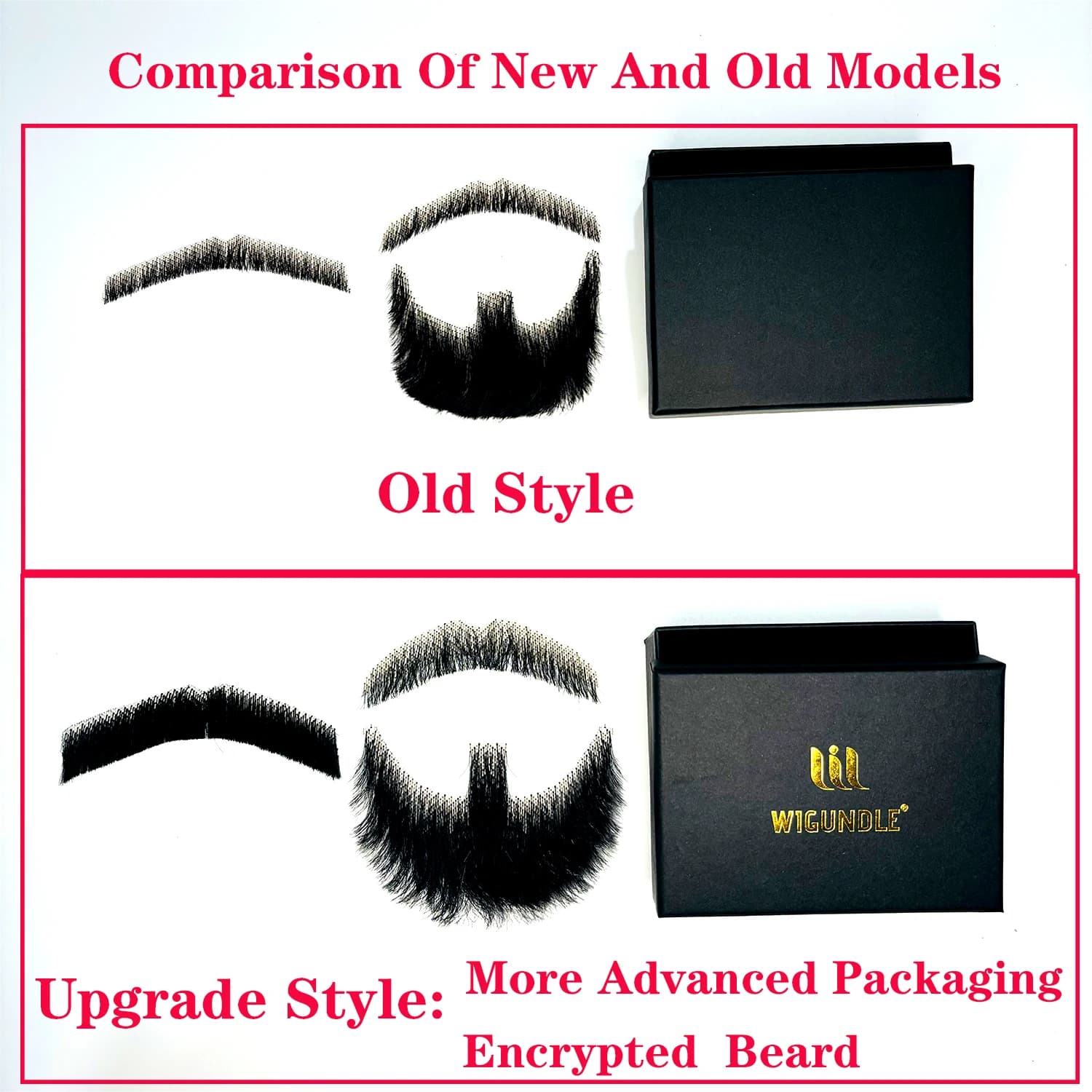 Handmade Beard With Human Hair Fake Mustache Makeup for Film and Television Makeup Synthetic Fake Hair Cosplay Party Tools