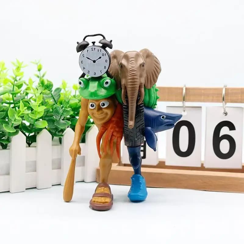 Italian Brainrot Tung Sahur Figure Toy Tralalero Tralala Figures Bombardino Crocodilo Shimpanzini Bananini Model Decor Doll Gift