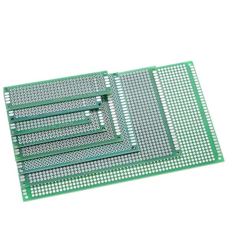 Double-sided tinned, 1.5mm thick high-quality fiberglass board, spray tin, experimental board, PCB, 2.54 pitch, perforated board