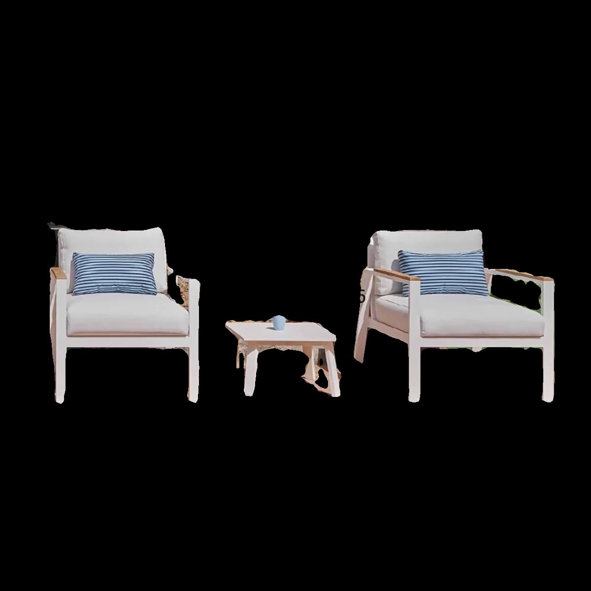 Rain and sun protection outdoor balcony milk tea shop rattan aluminum alloy garden simple combination