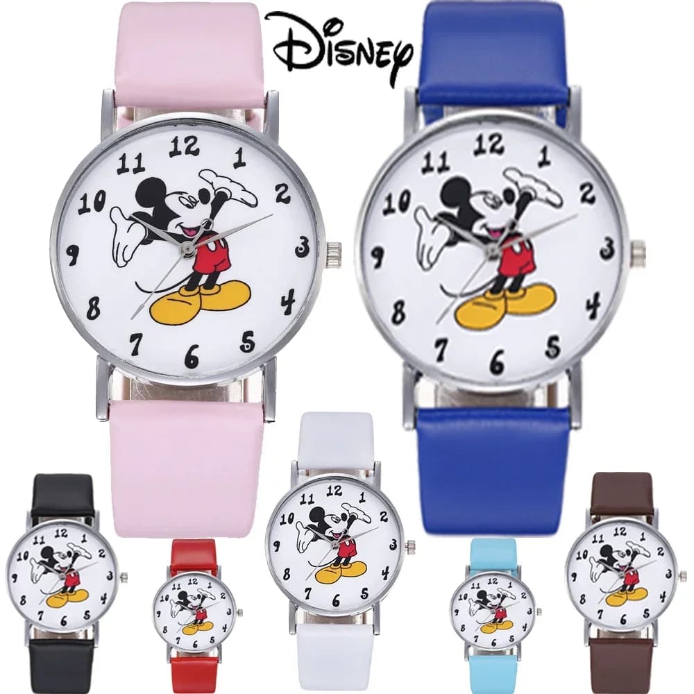 Disney Fashion Mickey High Quality Women Men Watch Stainless Steel Casual Quartz Watch Dress Watch Gift Hot Mickey Mouse Brand