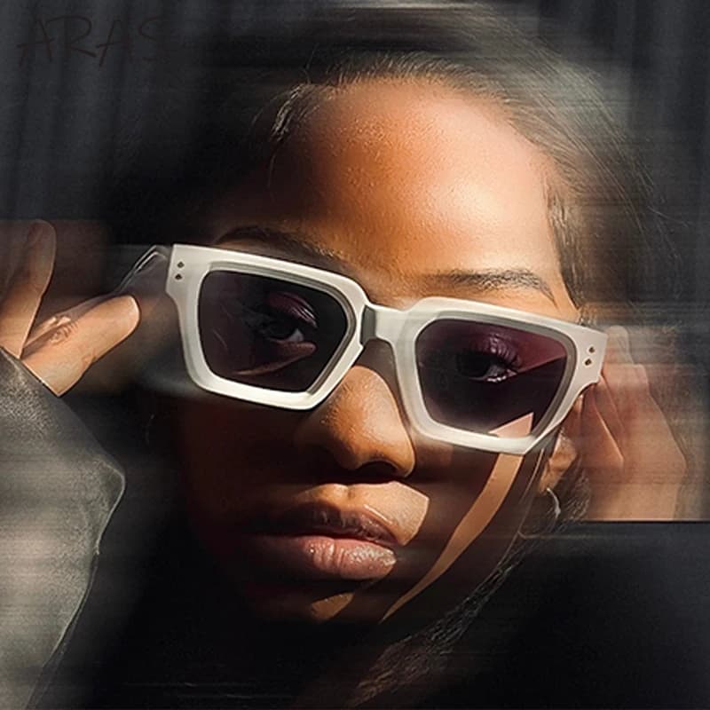 Fashion Square Sunglasses Men Women 2025 Luxury Brand Designer Vintage Rectangle Sun Glasses Male Outdoor Goggle Eyewear UV400