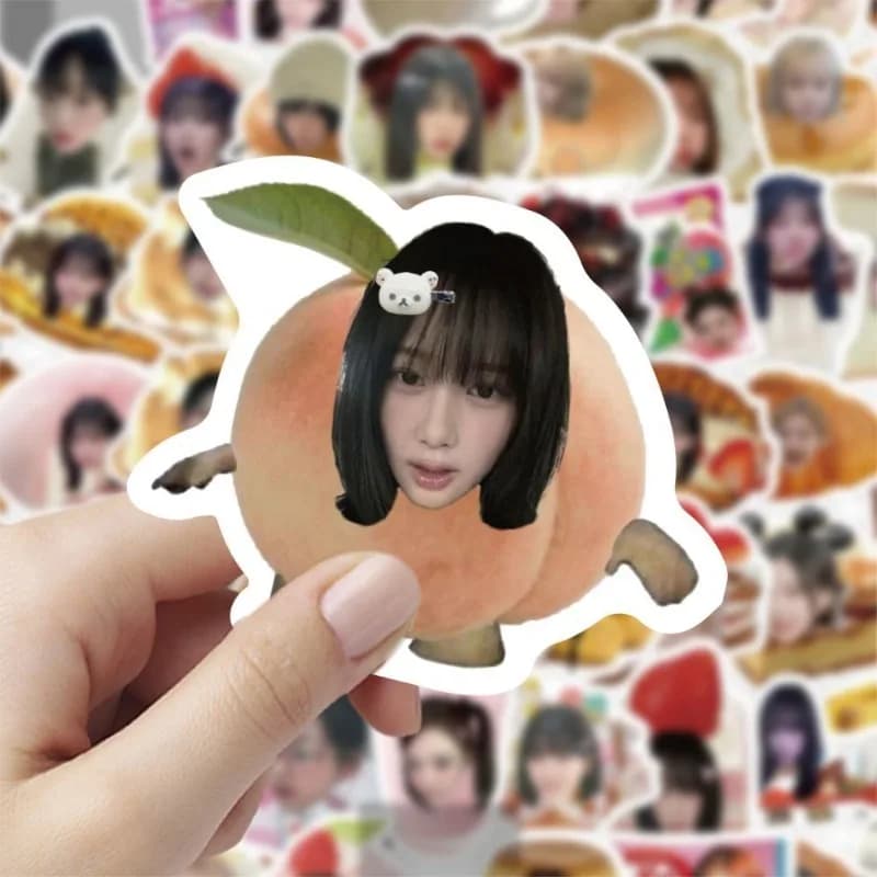60pcs KPOP Korean Girl Group Food Avatar Stickers Decorating Waterproof Stickers KARINA GISELLE WINTER NINGNING Fans Collection