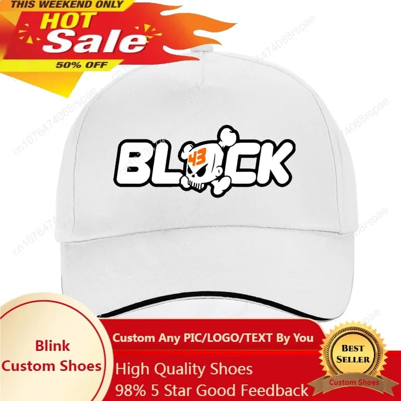Ken Block 43 Baseball cap Fashion Men Harajuku Graphic Letter Print Ken Block Skull hat Unisex Adjustable Cowboy Hats