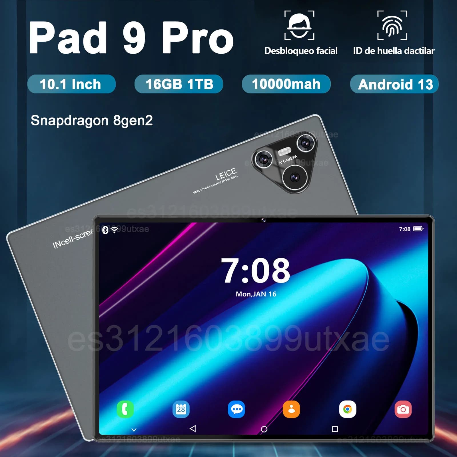 Original Pad 9 Pro Tablet 10.1 inch Android 13 Snapdragon 8gen2 Global 16GB+1024GB 10000mah 5G Dual SIM WIFI  HD Screen