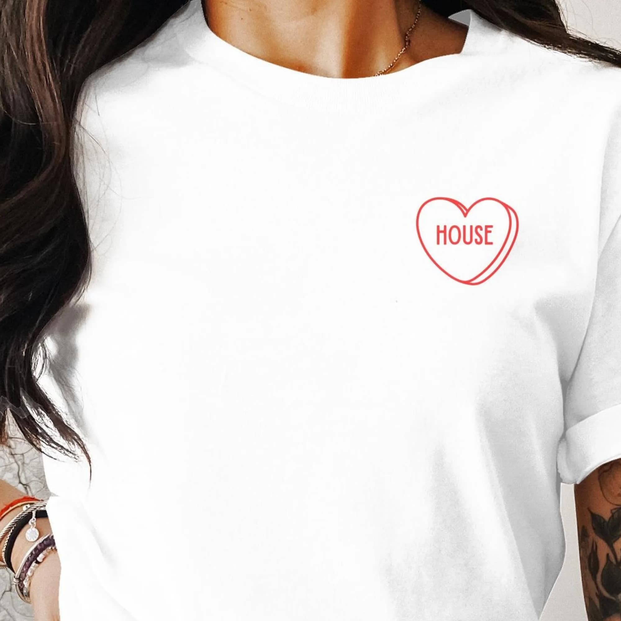 House Shirt,House Music Valentine Tee,Valentines Day Gift,Custom Valentines Day Gift,Valentines Day Shirt,Galentines,Techno