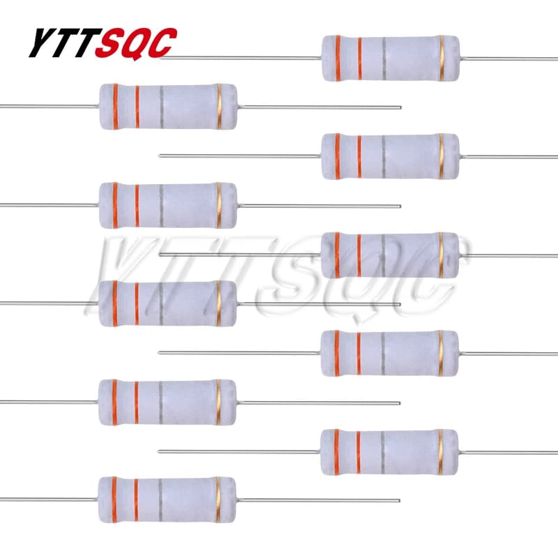 10pcs 5W Metal oxide film Resistor 5% 1R ~ 10M 100R 220R 330R 1K 2.2K 3.3K 4.7K 10K 22K 47K 100K 1M 100 220 330 ohm Carbon Film