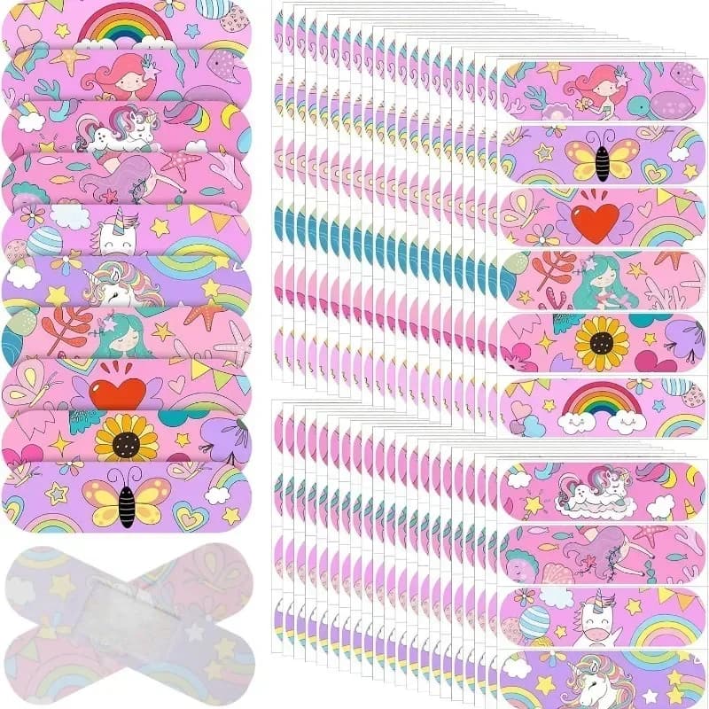 50pcs/set Cartoon Kawaii Band Aid for Children Girls Skin Wound Dressing Tape Patch Strips Adhesive Bandages Plasters Woundplast