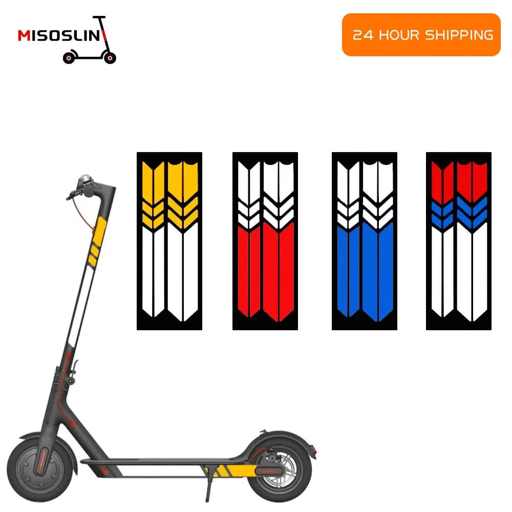 1 Set Night Safety Warning Strip For Xiaomi M365/Pro/1S/Pro 2 E-Scooter Waterproof Dust-proof Reflective Styling Stickers Parts