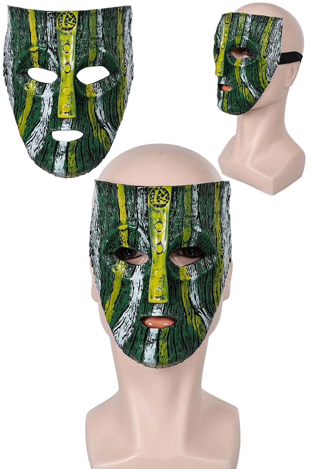 Loki Green Mask Cosplay Costume Accessories Movie The Mask 2 Outfits Props Latex Helmet Headgear Unisex Halloween Party Suits