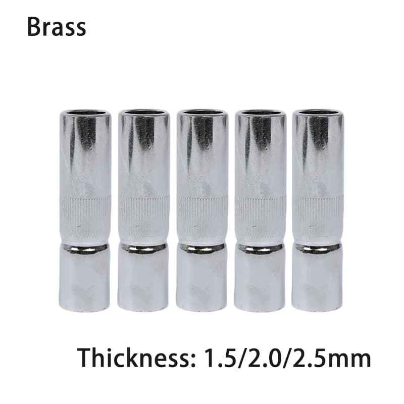5Pcs/Set 350A Gas Welding Gun Protective Sleeve Nozzle Panasonic Style Protective Sleeve 1.5/2.0/2.5mm Welder Nozzle Part Kit