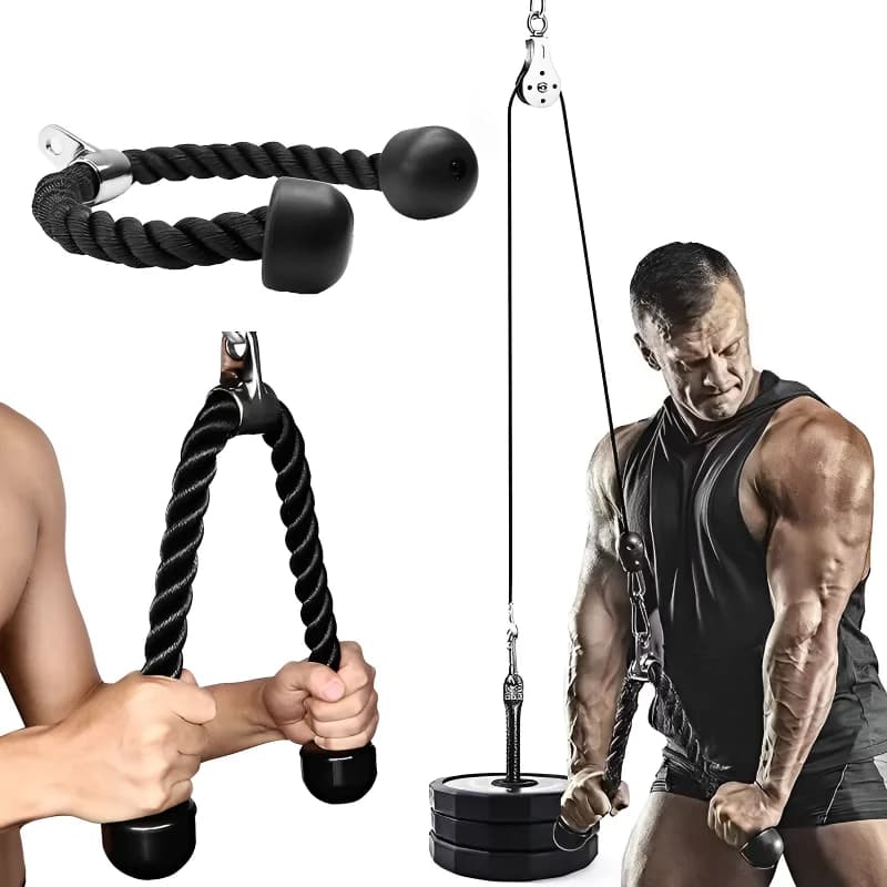 Biceps Training Gantry Frame Equipment Double Head Pull Rope Gym Accessories Triceps Lower Press Handle Tricep Laterals Muscle
