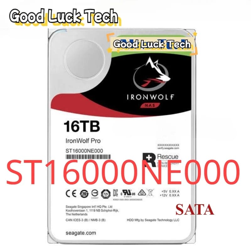 For Sea-gate ST16000NE000 16TB NAS Hard Drive 7200 RPM 256MB Cache CMR SATA 6.0Gb/s 3.5" Internal HDD