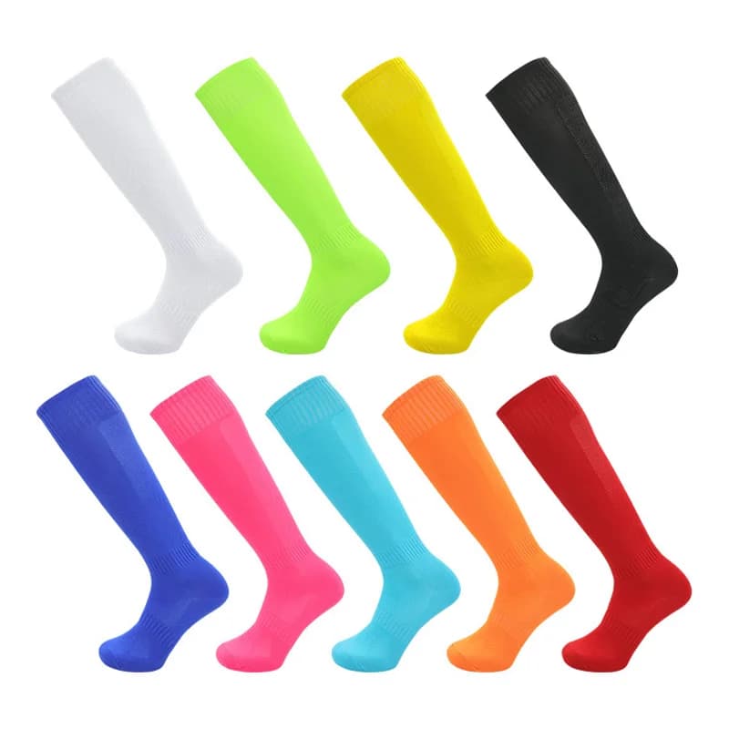 Football Accessories Black White Soccer Socks For Men Teenages Kids Over The Calf Baseball Rugby Athletic Sock