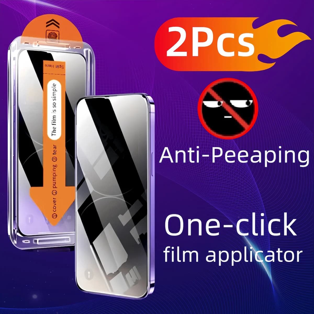 2Pcs For Apple iPhone 16 15 14 13 12 11 XR XS Pro Max Plus Screen Protector Toughened Glass Phone With Install Kit