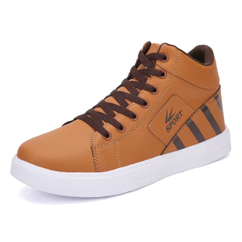 New 2022 Casual Sneakers High Top Shoes Men White Sport Shoes Boots Leather Sneakers Male Shoes Size 39-48