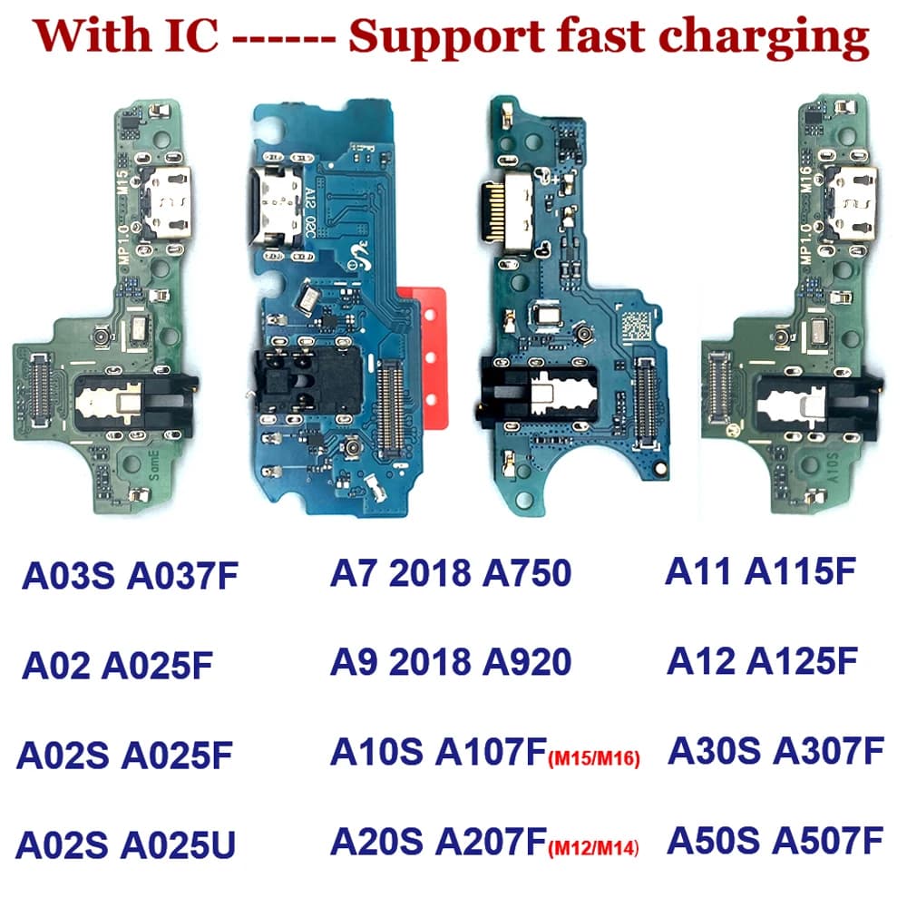 USB Port Connector Board Dock Charging Flex For Samsung A02S A03S A12 A02 A12 A30S A50S A10S M15 M16 A20S M12 M14 A7 2018 A750