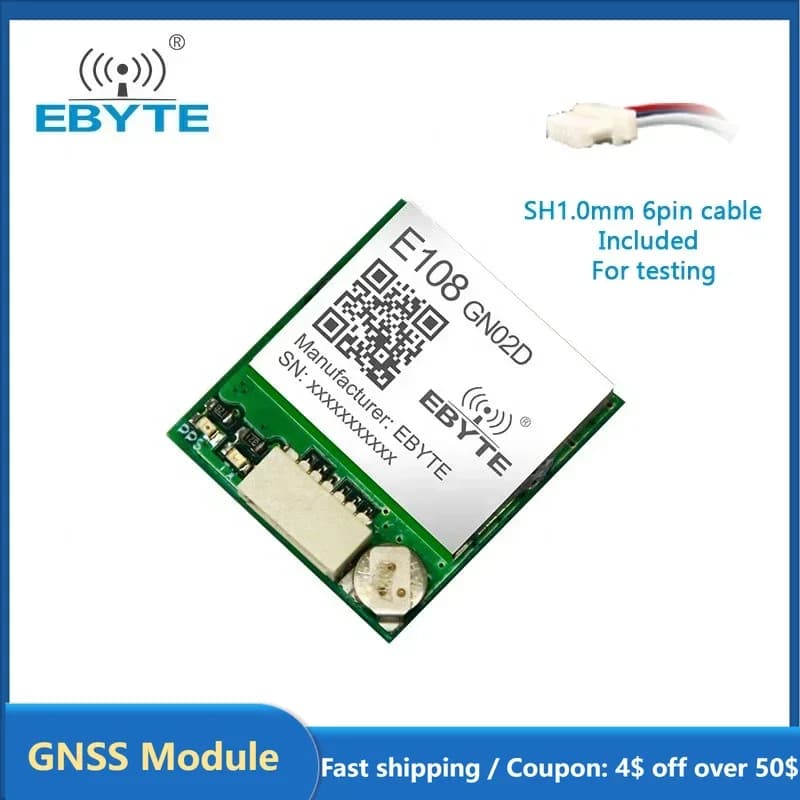 GNSS Module EBYTE E108-GN02 Series 10Hz BDS/GPS/GLONASS Multi-System Joint Positioning  Multi-mode Satellite Module