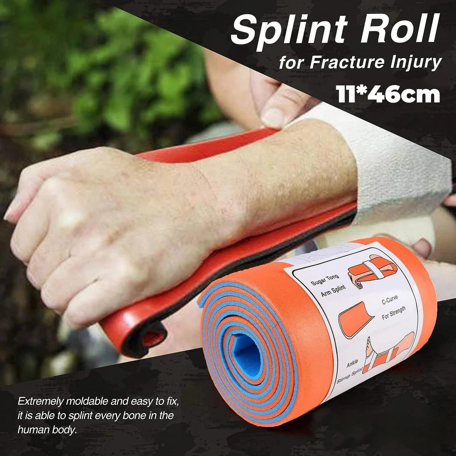 First Aid Universal Aluminum Splint Roll, Medical Survival Polymer for Fixture Bone Emergency Kit, Outdoor Travel