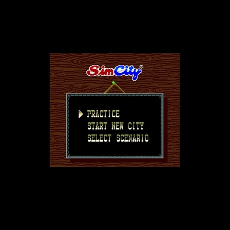 Sim City NTSC 16 Bit Big Gray Game Card For 46Pin USA Game Players