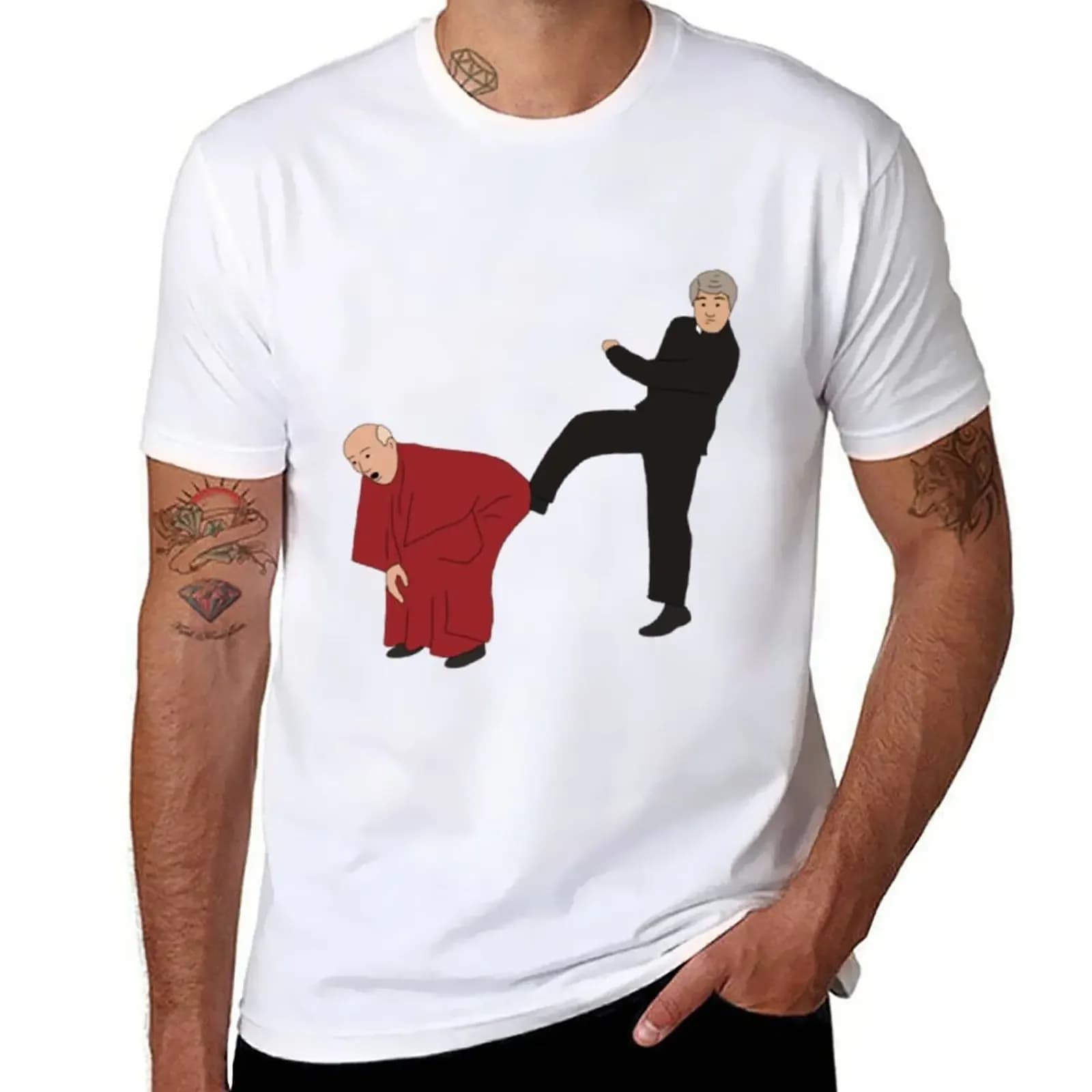 Father Ted Kicking Bishop Brennan Up The Arse T-Shirt aesthetic clothes kawaii clothes mens vintage t shirts