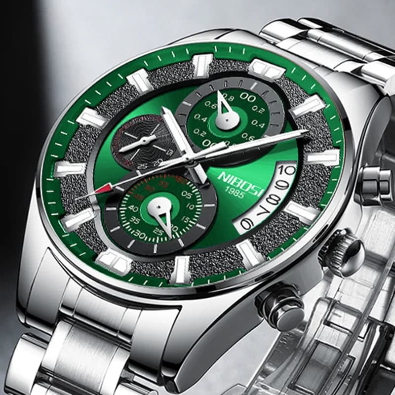 NIBOSI Luxury Watch for Men Chronograph Fashion Mens Watches Top Brand Clock Sports Waterproof Business Relogio Masculino