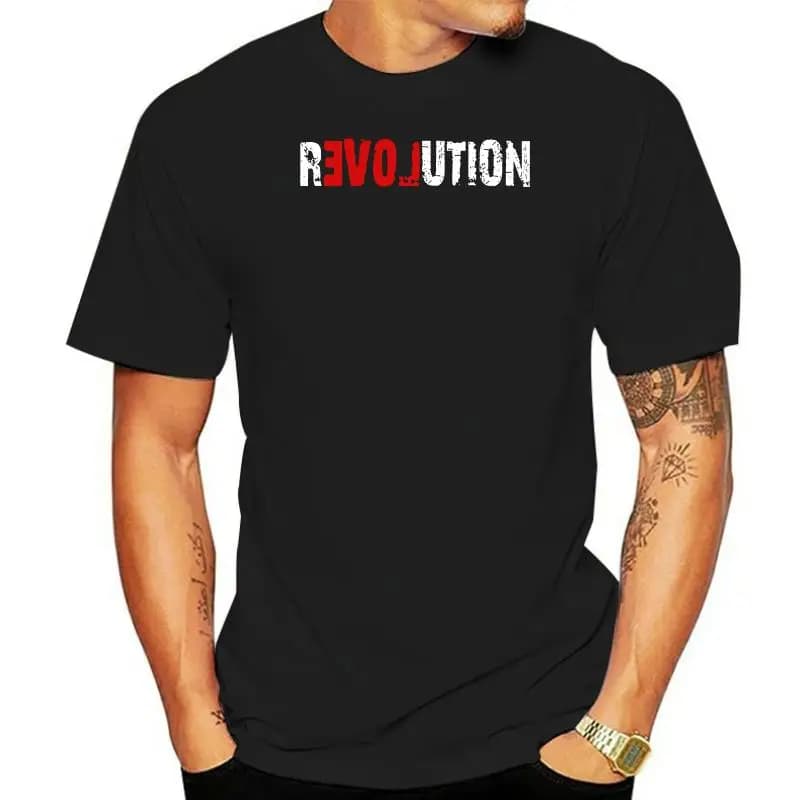 Men's Cool Short Sleeve T Shirt Revolution Love 2022 latest popular men s casual Top Men's T shirt