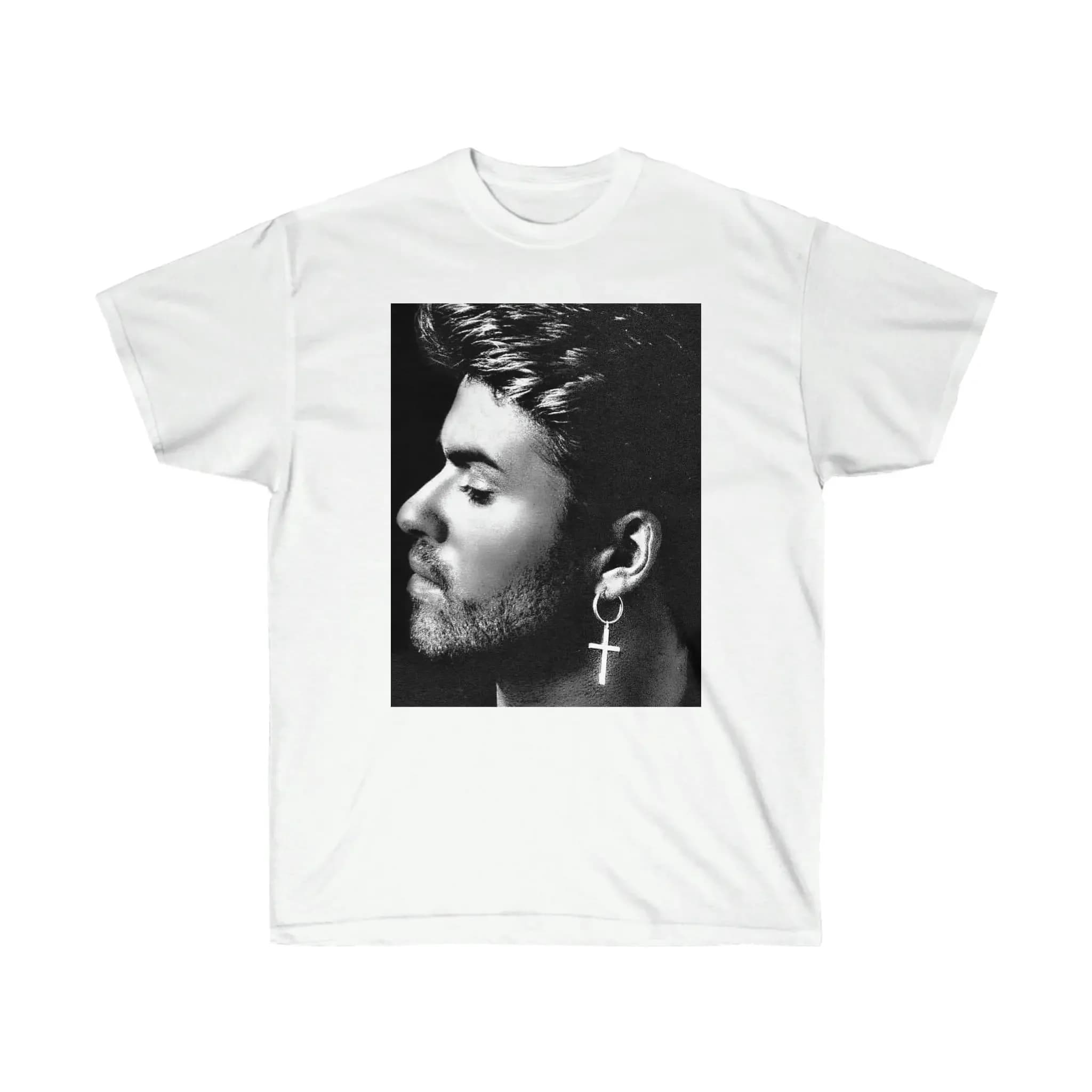 George Michael B&W Profile Unisex Ultra Cotton Tee T-shirt