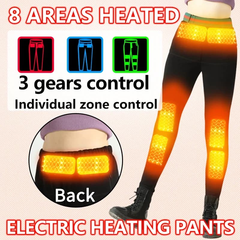Ins Winter Pants Women Heating Trousers USB Electric Heated Pants 8 Heating Zones Thermal Pant Outdoor Electric Warmer Clothes