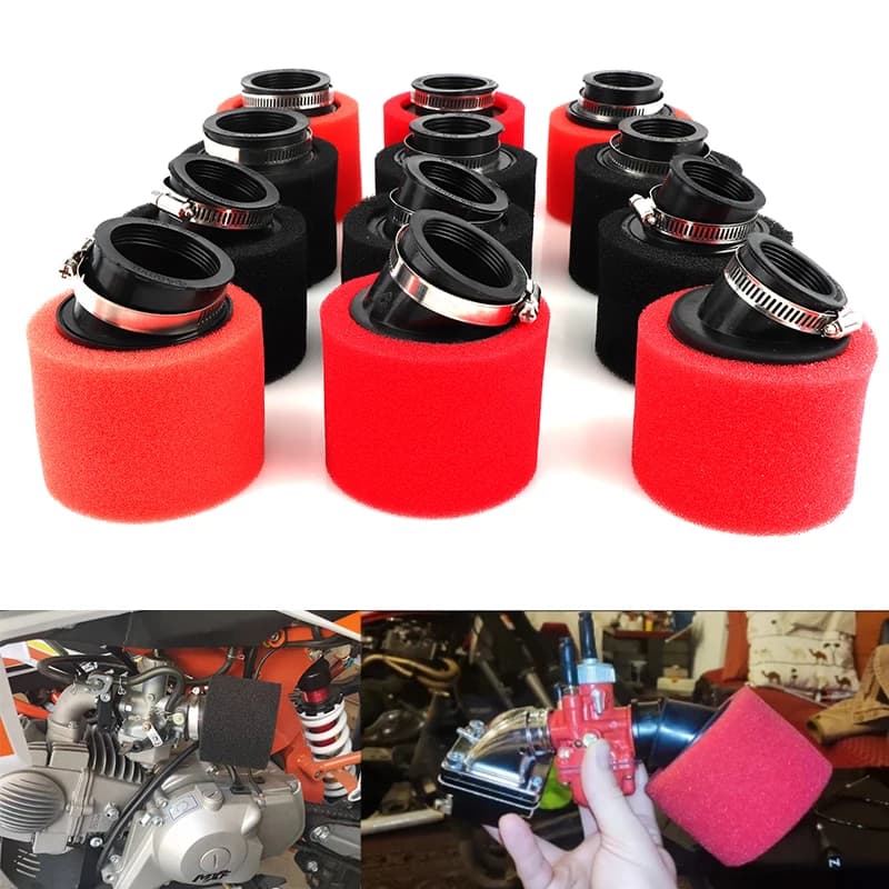 Motorcycle Scooter Dirt Pit Bike Moped Parts 35mm 38mm 42mm 45mm 48mm 50mm 60mm Bend Elbow Neck Foam Air Filter Sponge Cleaner
