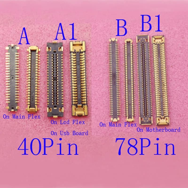5-50Pcs LCD Display Screen Charger Flex Plug FPC Connector For Samsung Galaxy A32 A325 A72 A725 A82 A52 A526 A525 A52S 40 78 Pin