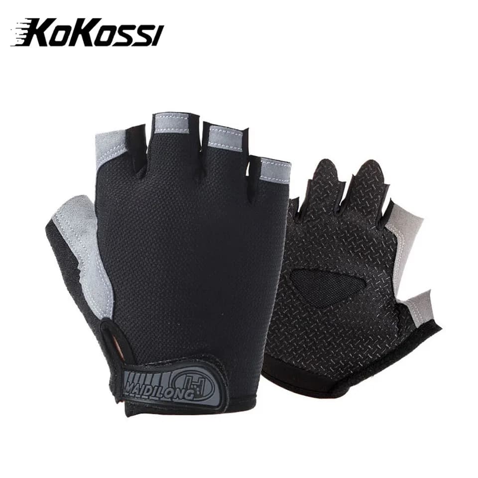 KoKossi Sports Half Finger Bike Gloves Outdoor Cycling Fitness Breathable Shock-Absorbing Anti Slip Running Gym Half Cut Gloves