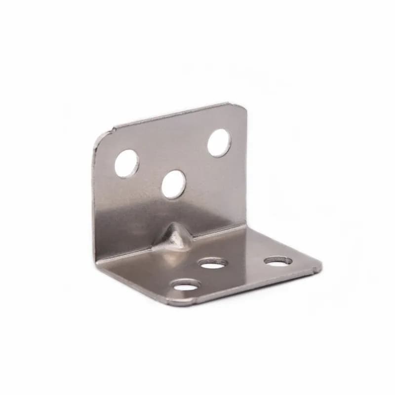 20pcs Stainless Steel L-Shaped Corner Code 90 Degree Laminated Furniture Plate Hardware Right Angle Bracket Cabinets Small