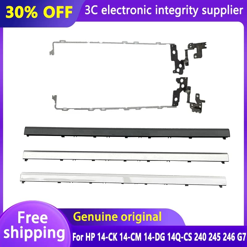 New For HP 14-CK 14-CM 14-DG 14Q-CS 240 G7 245 246 G7 Laptop Hinges Cover L&R LCD Hinges Replacement Shaft cover Gray Silver