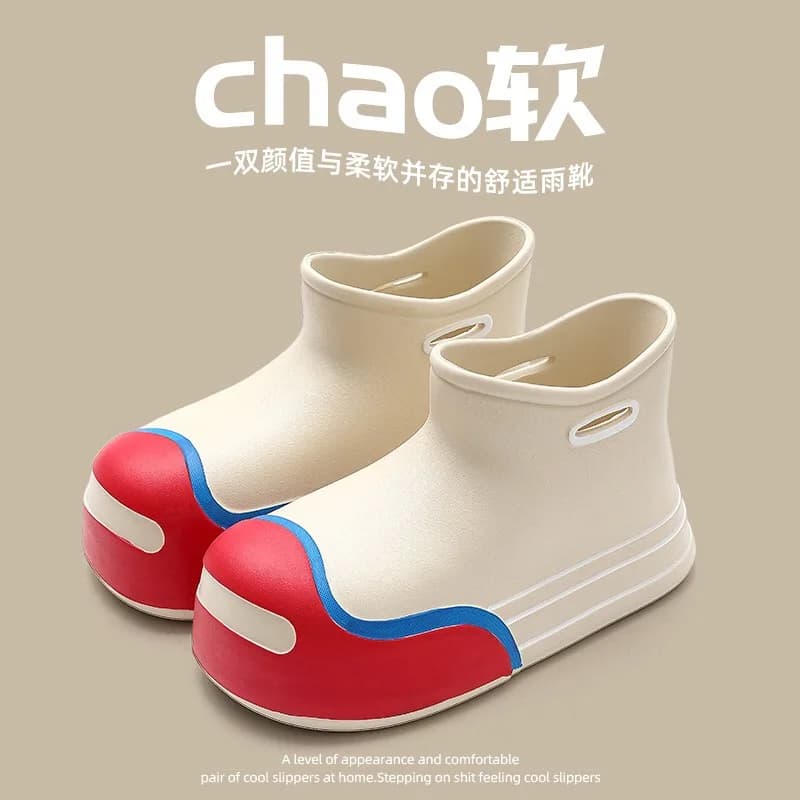 EVA Rain Boots Women Waterproof Rubber Shoes Comfort Garden Working Galoshes Ladies Shoes Cute Children's Rain Boots 2023 New