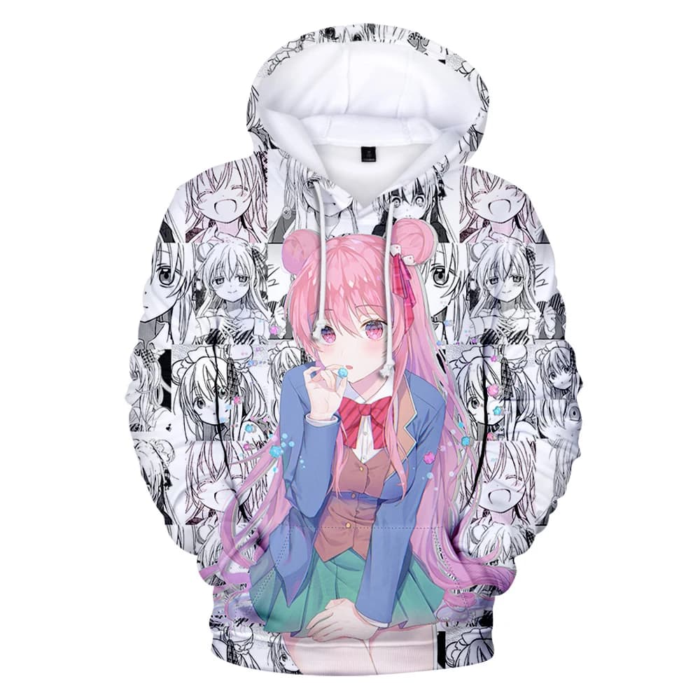 Anime Happy Sugar Life Hoodies Women Men 3D Prints Pullover Hooded Sweatshirt Fashion Casual Tracksuit Clothes