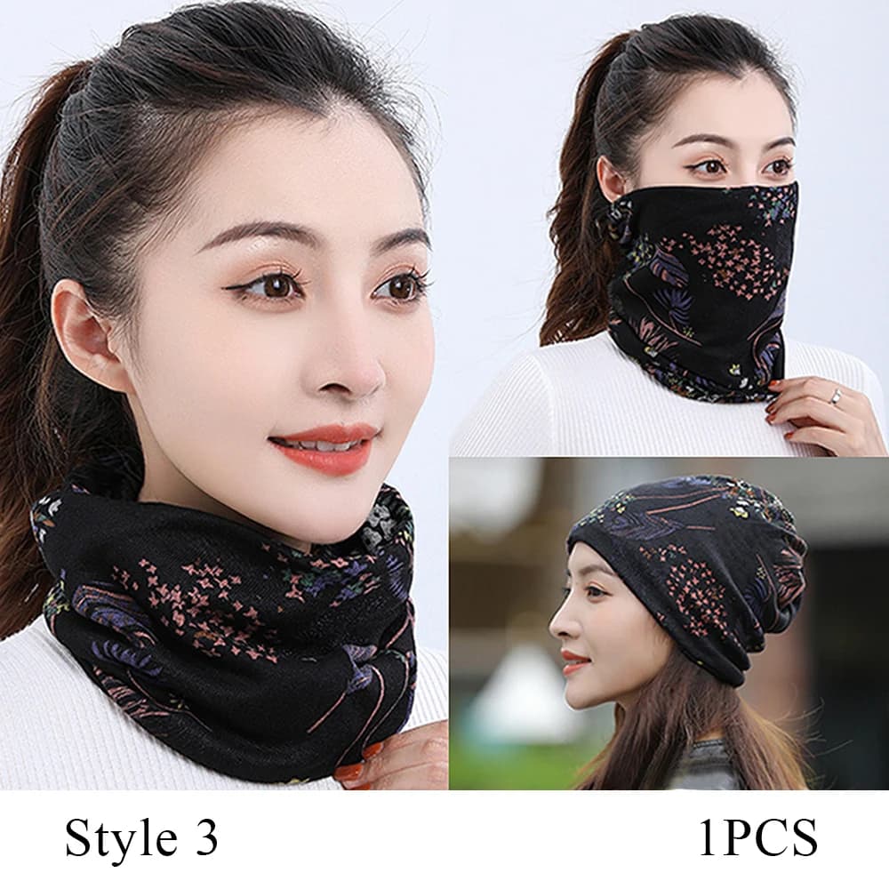 Winter Women Hat Warm Beanie Hats Cap Turban Tube Bandana Headband Outdoor Head Face Scarf Neck Warmer Collar Headwear Kerchief