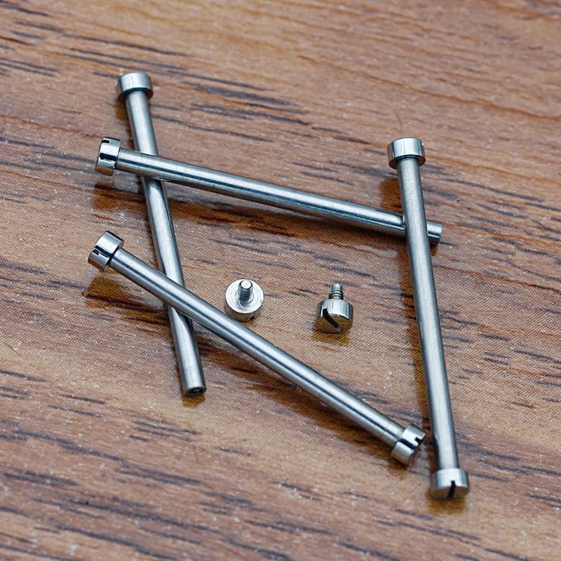 22mm Case Ear Position Square Fits for Stainless Steel Screw Parts Watch Strap Screw Pin Men's Watch Band Strap Accessories