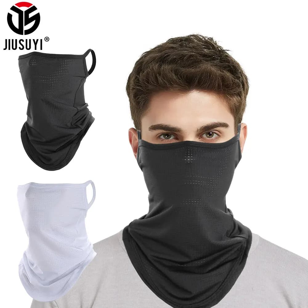 Breathable Scarf Half Face Mask Summer Quick-drying Neck Gaiter Cover Hanging Ear Sun Protection Bandana Neckerchief Headwear