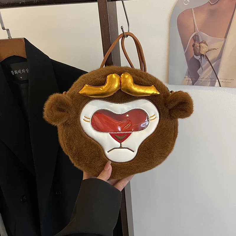 Wukong Plush Shoulder Crossbody Transparent Bag Mythical Monkey King Journey To The West Game Qitian Big Saint Doll Bag