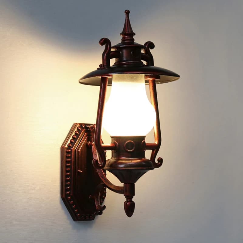 Antique Kerosene Wall Lamp European Style Outdoor Cast Aluminum Waterproof Sconce Light Balcony Aisles Villa Gate Courtyard Lamp